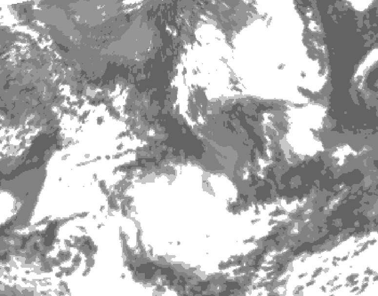GDPS total cloud 054 hour forecast chart for Canada based on 2026/05/26 0000Z data