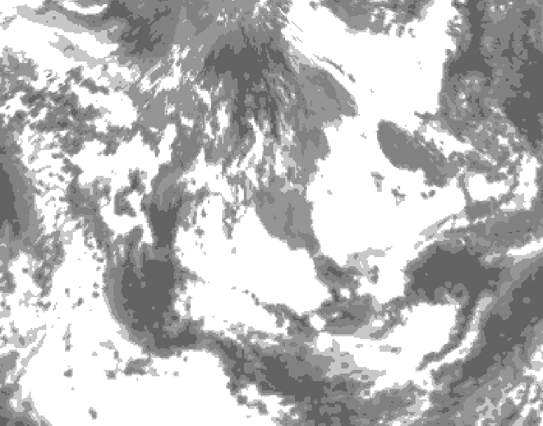 GDPS total cloud 132 hour forecast chart for Canada based on 2026/05/26 0000Z data