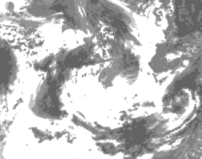 GDPS total cloud 150 hour forecast chart for Canada based on 2026/05/26 0000Z data
