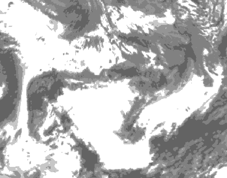 GDPS total cloud 180 hour forecast chart for Canada based on 2026/05/26 0000Z data
