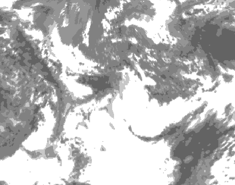 GDPS total cloud 234 hour forecast chart for Canada based on 2026/05/26 0000Z data