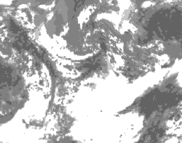 GDPS total cloud 240 hour forecast chart for Canada based on 2026/05/26 0000Z data