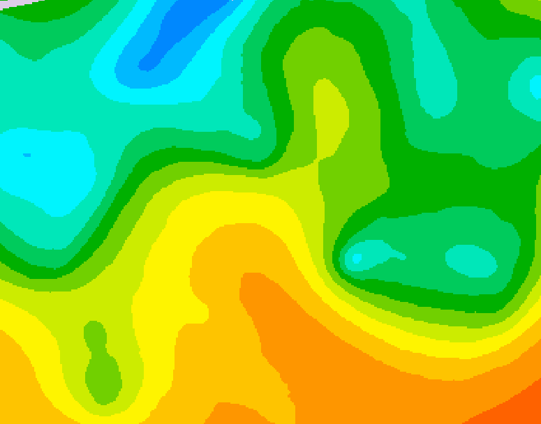 GDPS 500 millibar geopotential height 036 hour forecast chart for Canada based on 2026/05/28 0000Z data