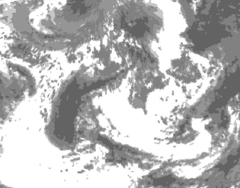 GDPS total cloud 096 hour forecast chart for Canada based on 2026/05/28 0000Z data