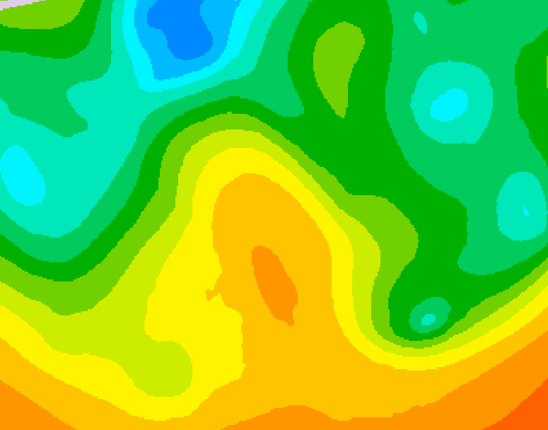 GDPS 500 millibar geopotential height 036 hour forecast chart for Canada based on 2026/05/29 0000Z data
