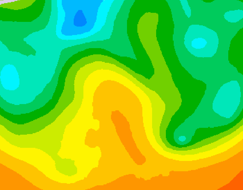 GDPS 500 millibar geopotential height 018 hour forecast chart for Canada based on 2026/05/29 1200Z data