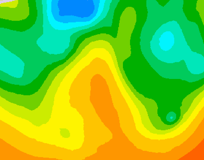 GDPS 500 millibar geopotential height 036 hour forecast chart for Canada based on 2026/05/29 1200Z data
