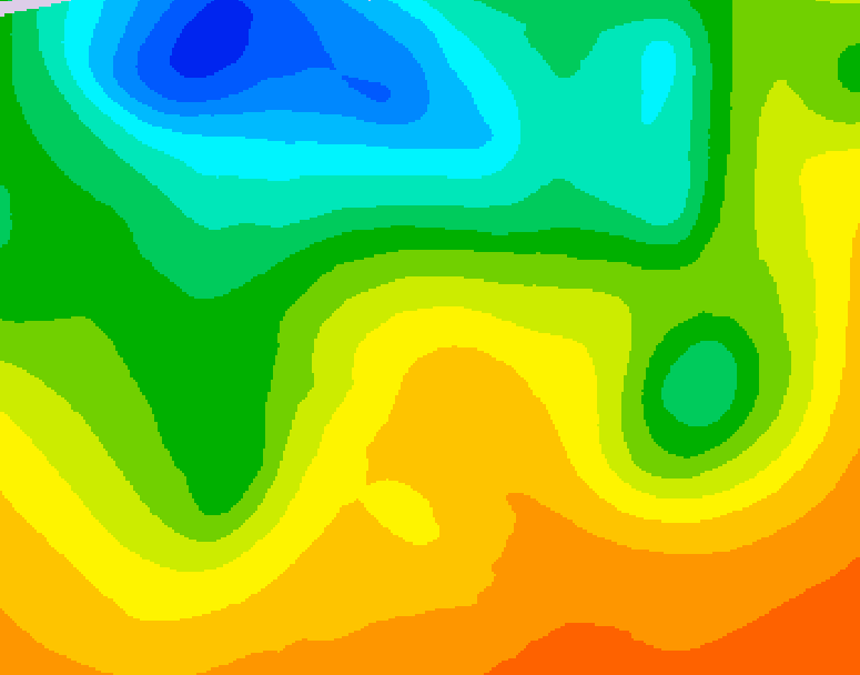 GDPS 500 millibar geopotential height 222 hour forecast chart for Canada based on 2026/05/29 1200Z data