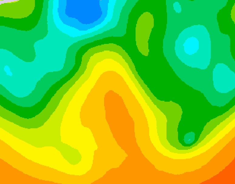 GDPS 500 millibar geopotential height 006 hour forecast chart for Canada based on 2026/05/30 1200Z data