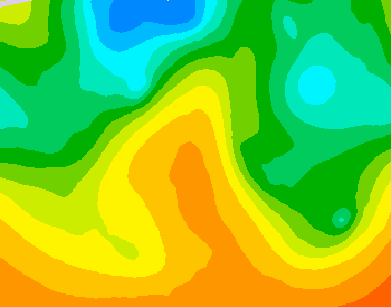 GDPS 500 millibar geopotential height 018 hour forecast chart for Canada based on 2026/05/30 1200Z data