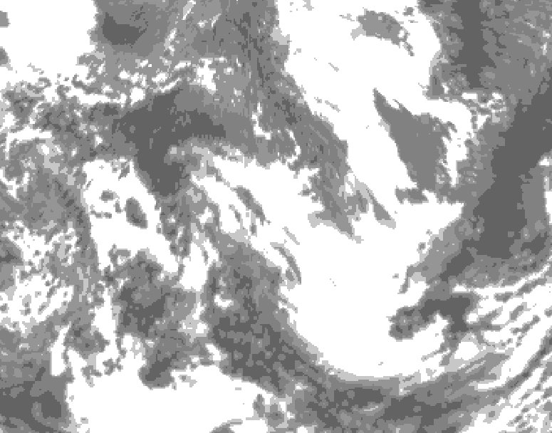 GDPS total cloud 012 hour forecast chart for Canada based on 2026/05/30 0000Z data
