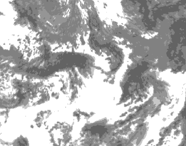 GDPS total cloud 168 hour forecast chart for Canada based on 2026/05/30 0000Z data
