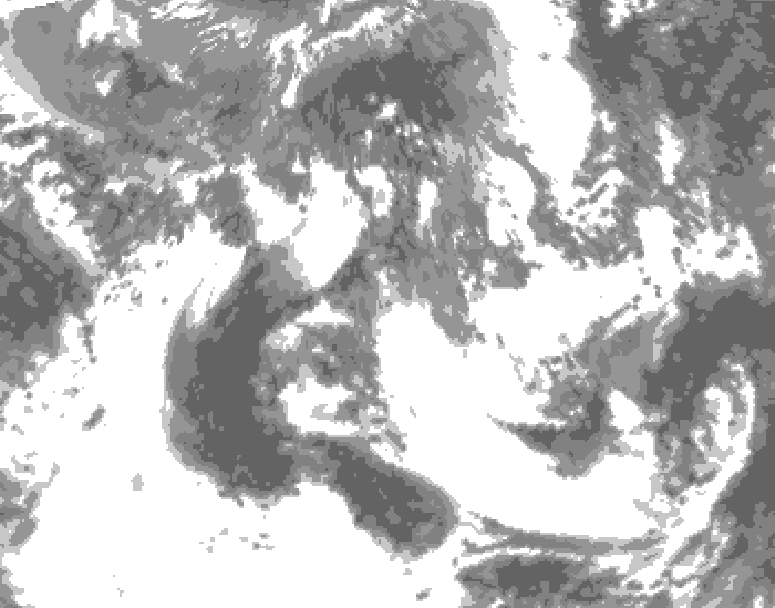 GDPS total cloud 030 hour forecast chart for Canada based on 2026/05/30 1200Z data