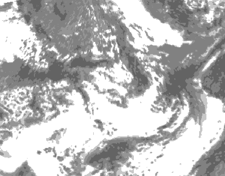 GDPS total cloud 156 hour forecast chart for Canada based on 2026/05/30 1200Z data