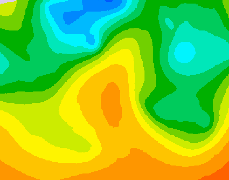 GDPS 500 millibar geopotential height 012 hour forecast chart for Canada based on 2026/05/31 0000Z data