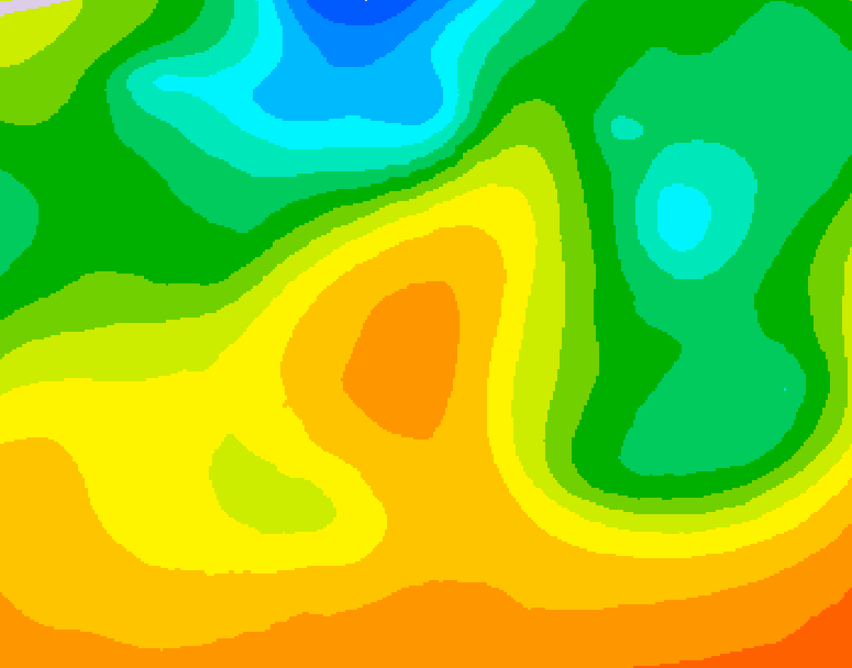 GDPS 500 millibar geopotential height 012 hour forecast chart for Canada based on 2026/05/31 1200Z data