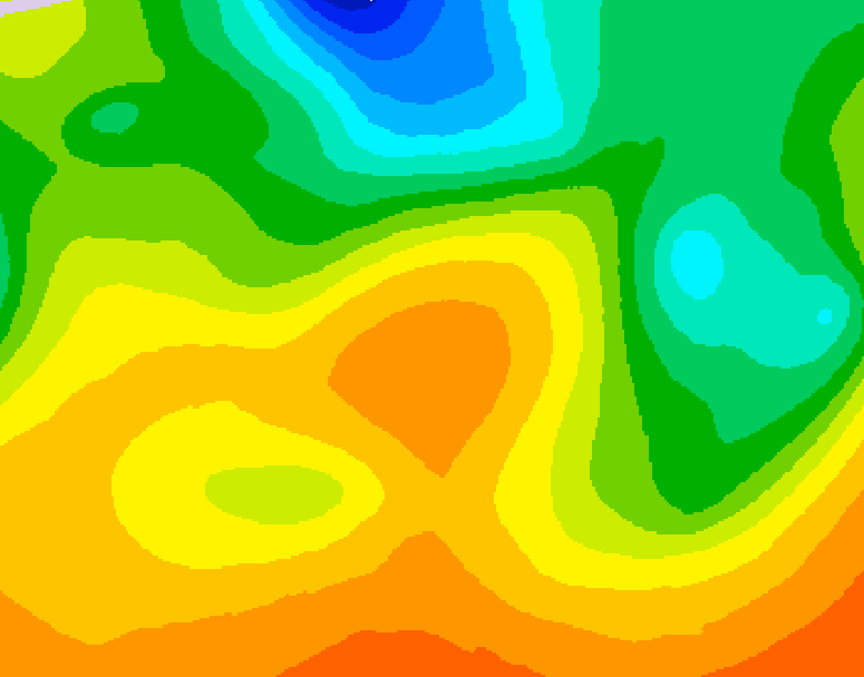 GDPS 500 millibar geopotential height 030 hour forecast chart for Canada based on 2026/05/31 1200Z data