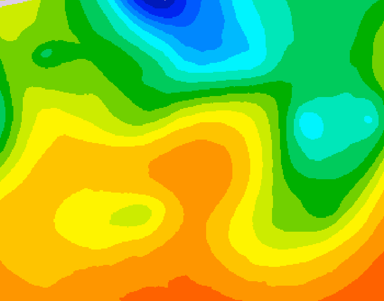 GDPS 500 millibar geopotential height 036 hour forecast chart for Canada based on 2026/05/31 1200Z data