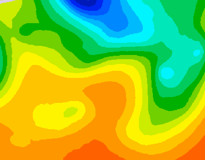 GDPS 500 millibar geopotential height 042 hour forecast chart for Canada based on 2026/05/31 1200Z data