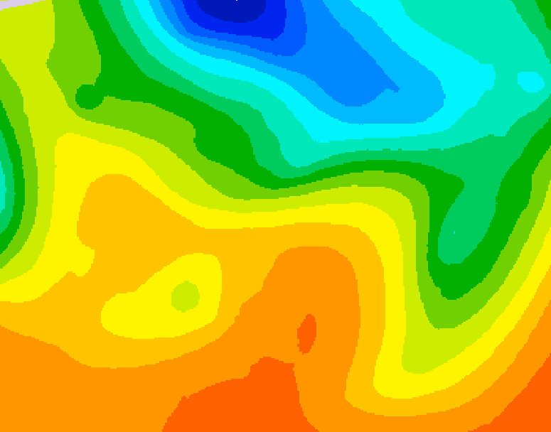 GDPS 500 millibar geopotential height 054 hour forecast chart for Canada based on 2026/05/31 1200Z data