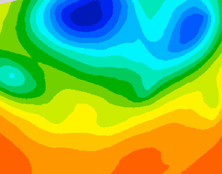 GDPS 500 millibar geopotential height 102 hour forecast chart for Canada based on 2026/05/31 1200Z data