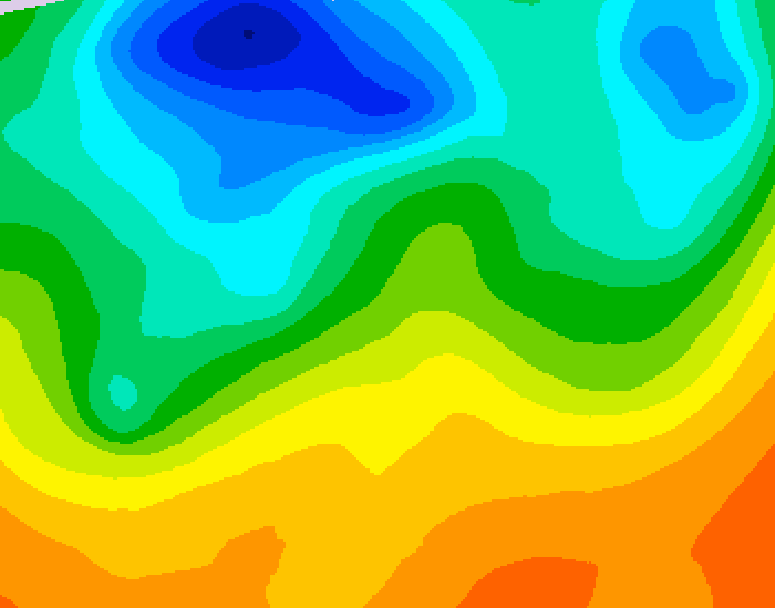 GDPS 500 millibar geopotential height 150 hour forecast chart for Canada based on 2026/05/31 1200Z data