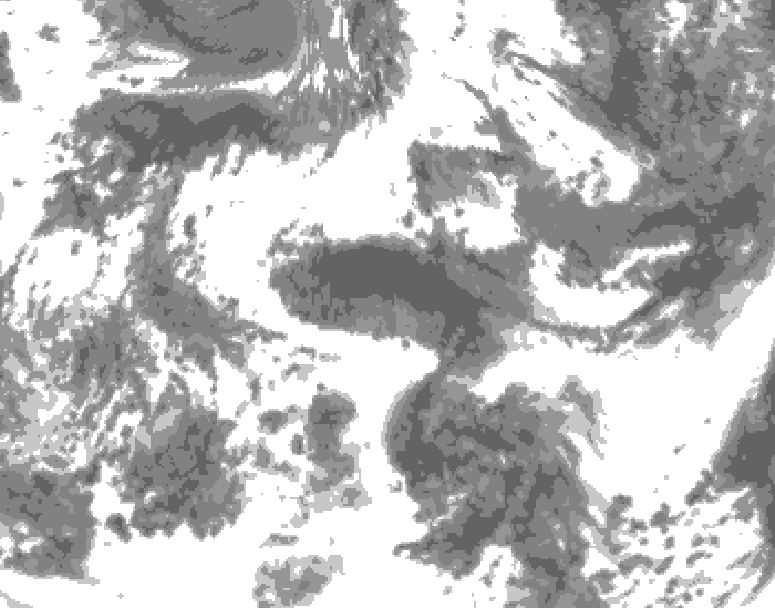 GDPS total cloud 240 hour forecast chart for Canada based on 2026/05/31 0000Z data