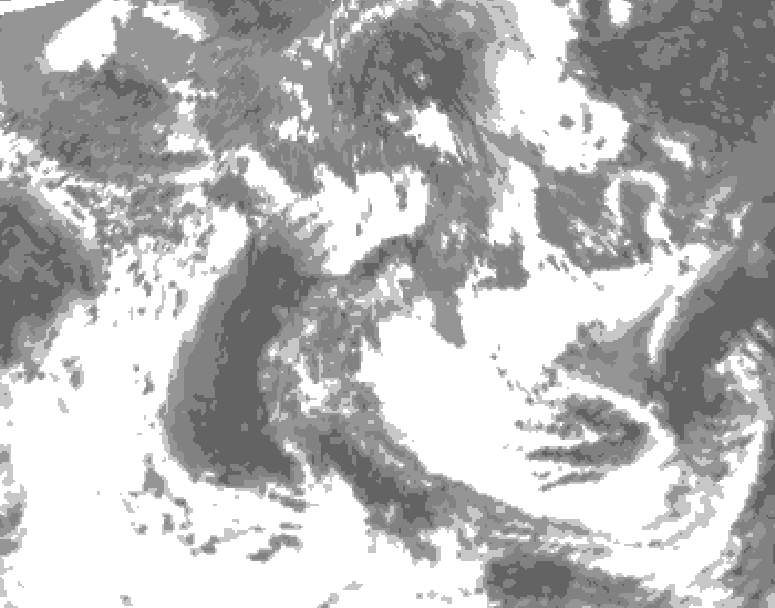 GDPS total cloud 012 hour forecast chart for Canada based on 2026/05/31 1200Z data