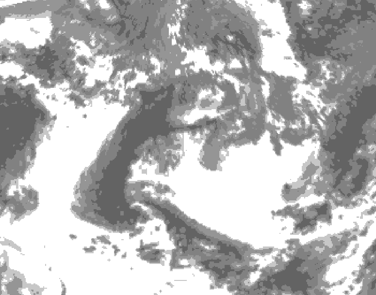 GDPS total cloud 024 hour forecast chart for Canada based on 2026/05/31 1200Z data