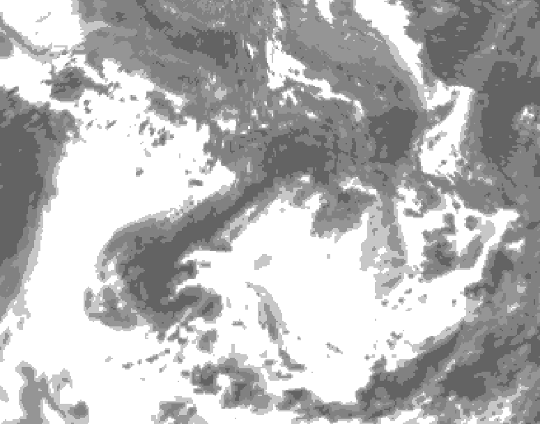 GDPS total cloud 042 hour forecast chart for Canada based on 2026/05/31 1200Z data