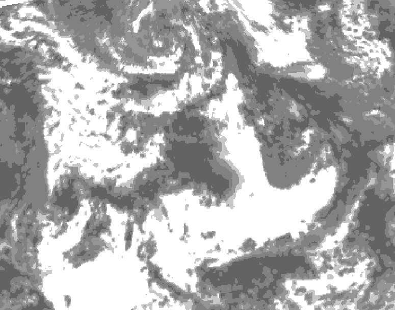 GDPS total cloud 240 hour forecast chart for Canada based on 2026/06/01 1200Z data