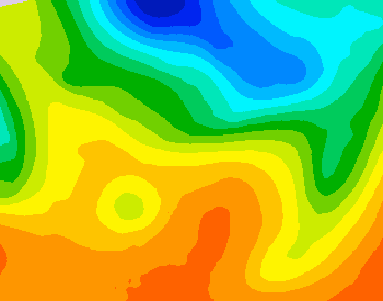 GDPS 500 millibar geopotential height 024 hour forecast chart for Canada based on 2026/06/02 0000Z data