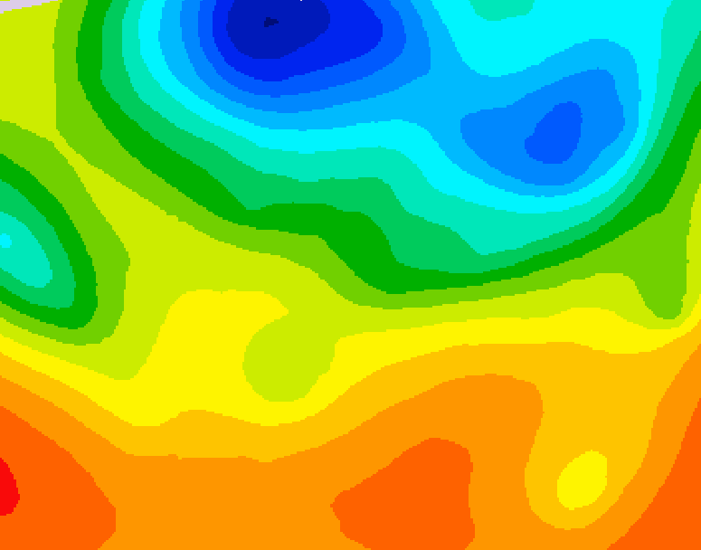 GDPS 500 millibar geopotential height 048 hour forecast chart for Canada based on 2026/06/02 0000Z data