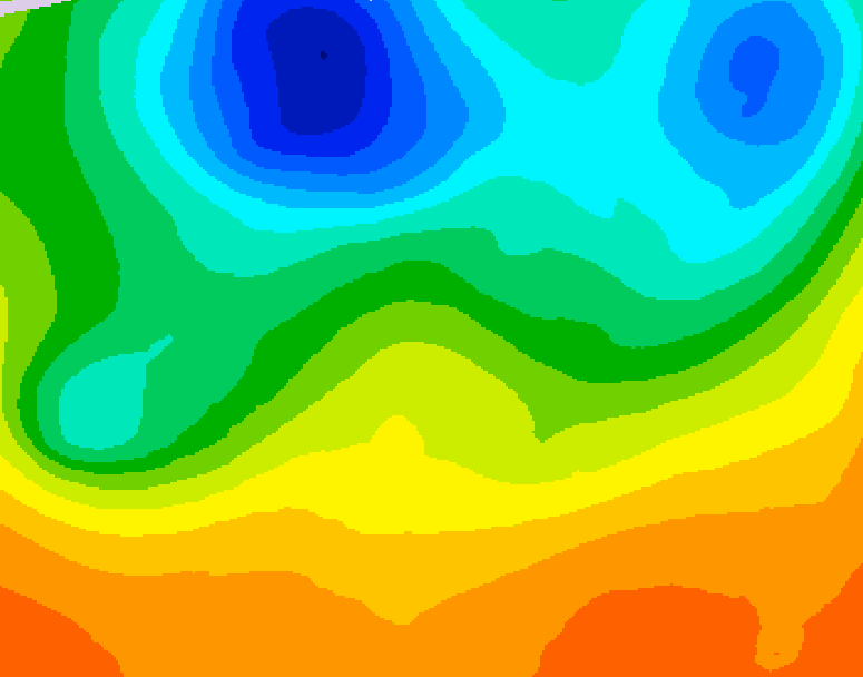 GDPS 500 millibar geopotential height 096 hour forecast chart for Canada based on 2026/06/02 0000Z data