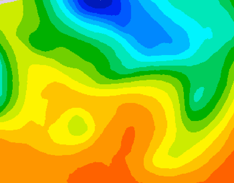 GDPS 500 millibar geopotential height 006 hour forecast chart for Canada based on 2026/06/02 1200Z data