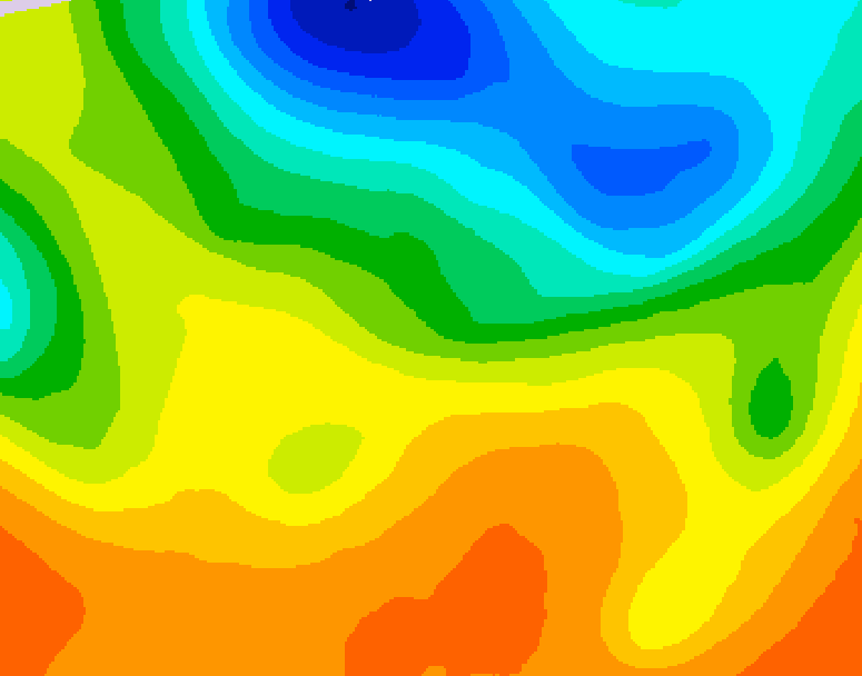 GDPS 500 millibar geopotential height 024 hour forecast chart for Canada based on 2026/06/02 1200Z data