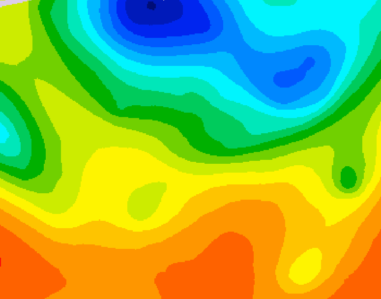 GDPS 500 millibar geopotential height 030 hour forecast chart for Canada based on 2026/06/02 1200Z data