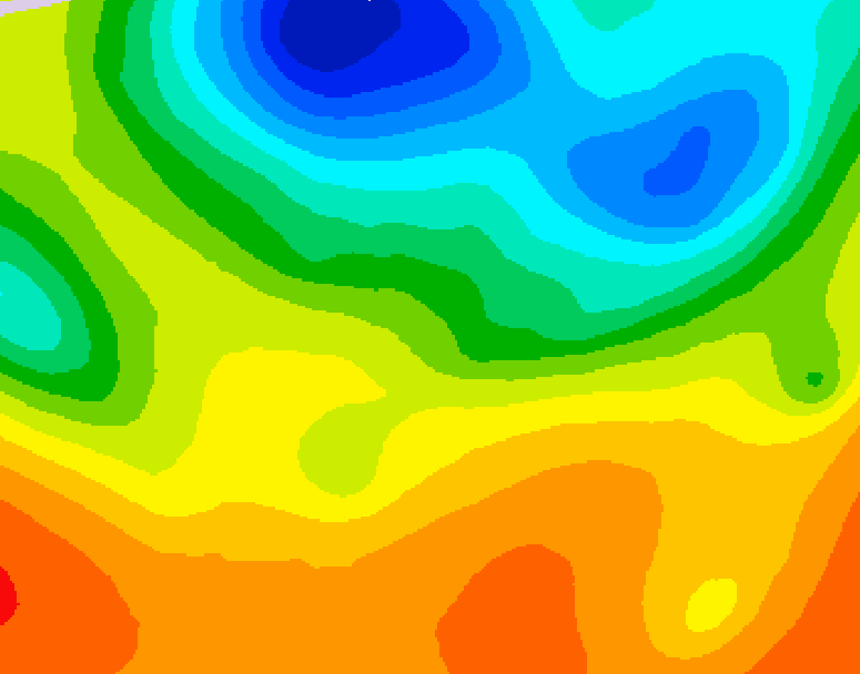 GDPS 500 millibar geopotential height 036 hour forecast chart for Canada based on 2026/06/02 1200Z data