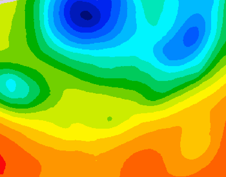 GDPS 500 millibar geopotential height 054 hour forecast chart for Canada based on 2026/06/02 1200Z data