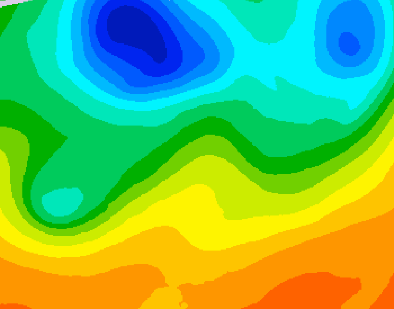 GDPS 500 millibar geopotential height 096 hour forecast chart for Canada based on 2026/06/02 1200Z data