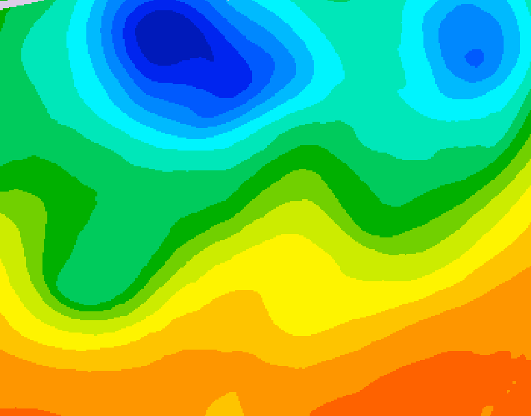 GDPS 500 millibar geopotential height 102 hour forecast chart for Canada based on 2026/06/02 1200Z data