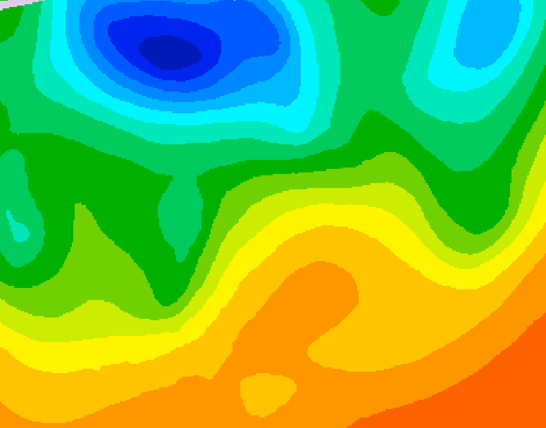 GDPS 500 millibar geopotential height 132 hour forecast chart for Canada based on 2026/06/02 1200Z data