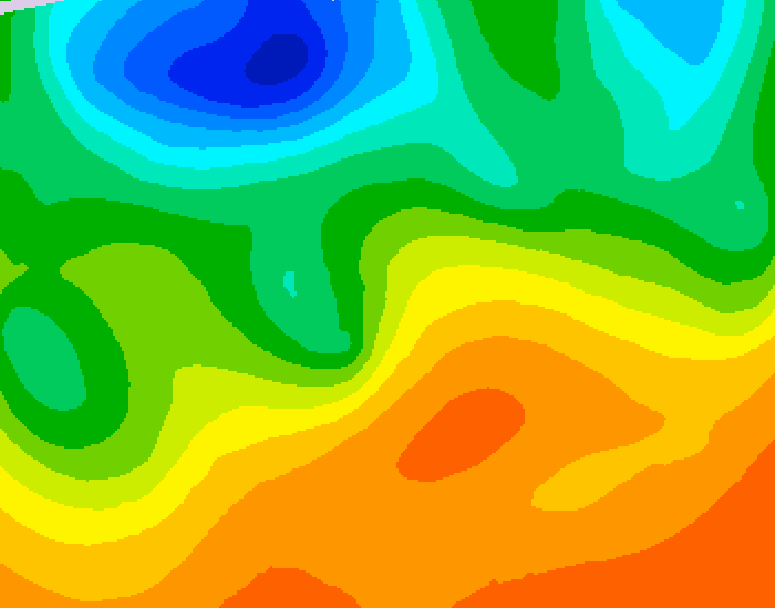 GDPS 500 millibar geopotential height 150 hour forecast chart for Canada based on 2026/06/02 1200Z data