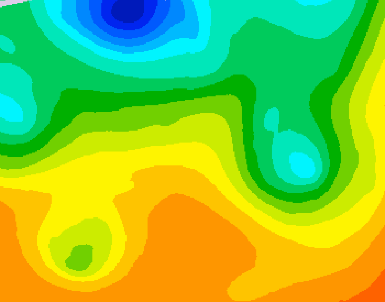 GDPS 500 millibar geopotential height 222 hour forecast chart for Canada based on 2026/06/02 1200Z data