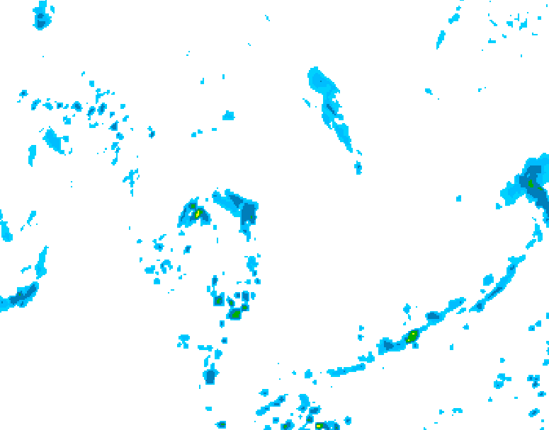 GDPS precipitation 132 hour forecast chart for Canada based on 2026/06/02 1200Z data