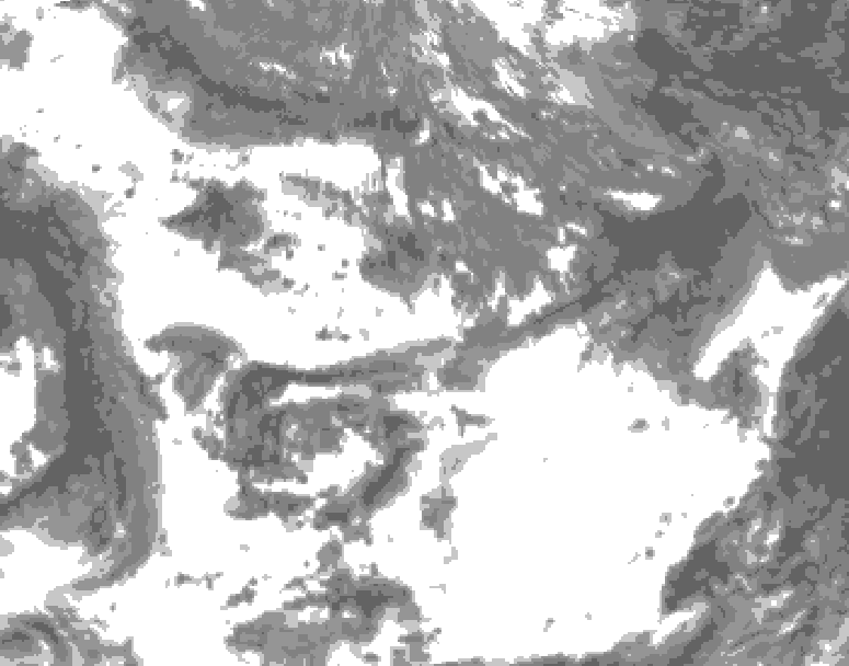 GDPS total cloud 018 hour forecast chart for Canada based on 2026/06/02 1200Z data