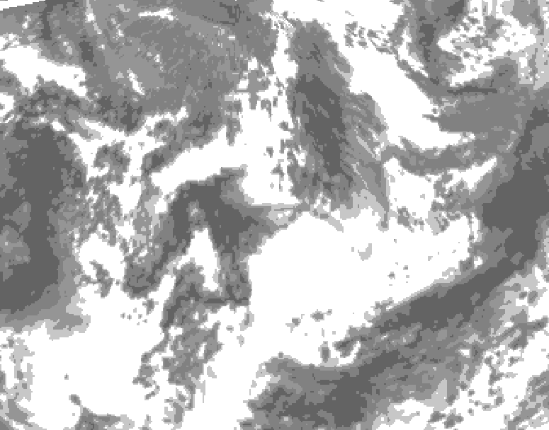 GDPS total cloud 126 hour forecast chart for Canada based on 2026/06/02 1200Z data