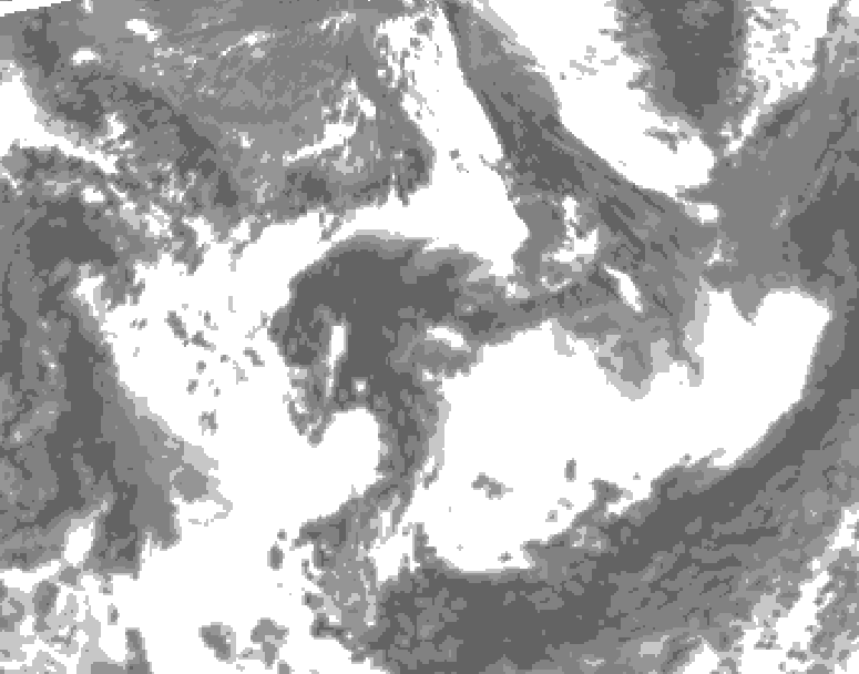 GDPS total cloud 144 hour forecast chart for Canada based on 2026/06/02 1200Z data