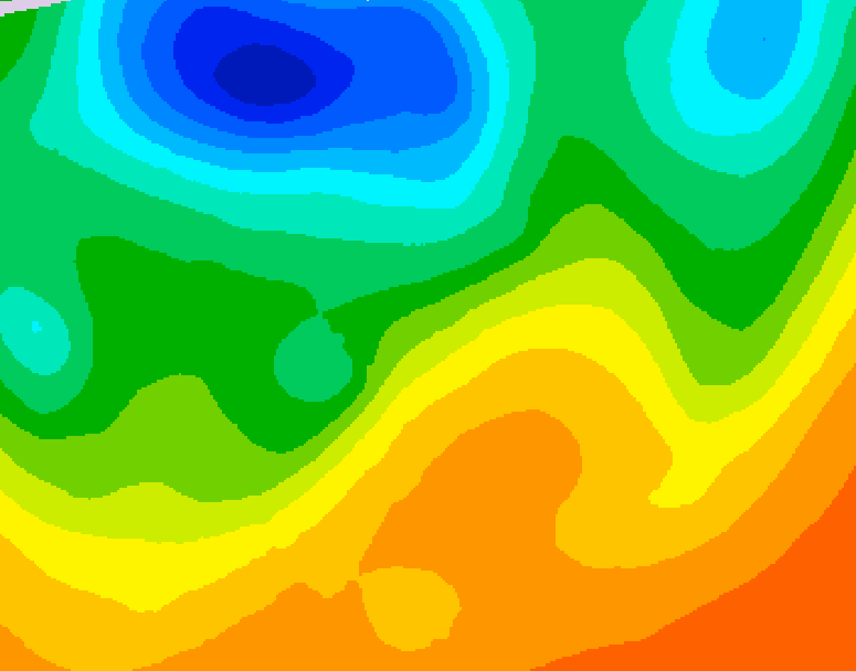 GDPS 500 millibar geopotential height 120 hour forecast chart for Canada based on 2026/06/03 0000Z data