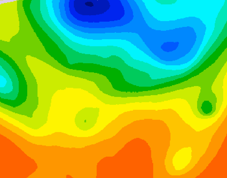 GDPS 500 millibar geopotential height 006 hour forecast chart for Canada based on 2026/06/03 1200Z data